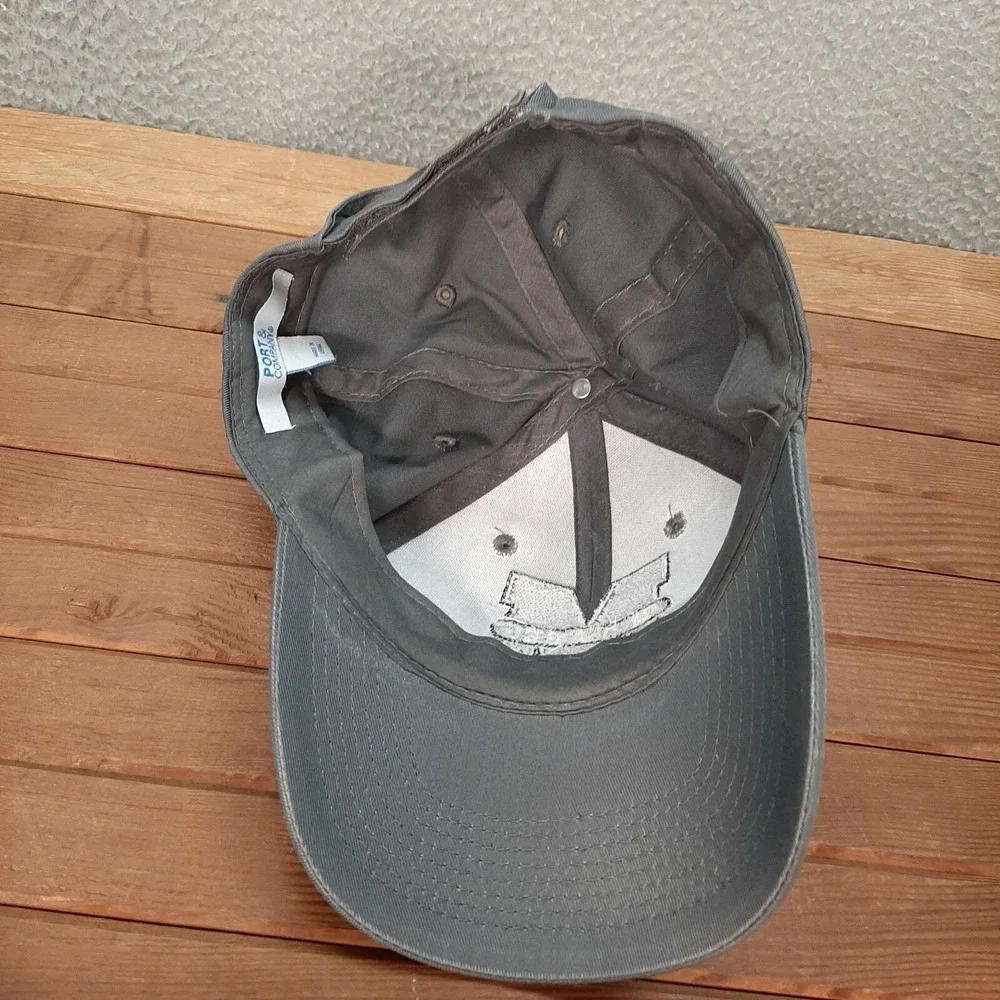 Memorial Old Abes‎ Hat Adult Gray Strap Back Dad Cap Eau Clarie Wisconsin Sports